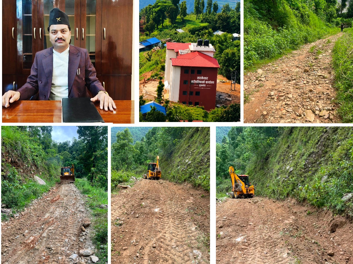 अध्यक्ष अधिकारीको निर्देशनपछि दाङसिङ–ढाँडाखर्क सडक मर्मत कार्य सुरु